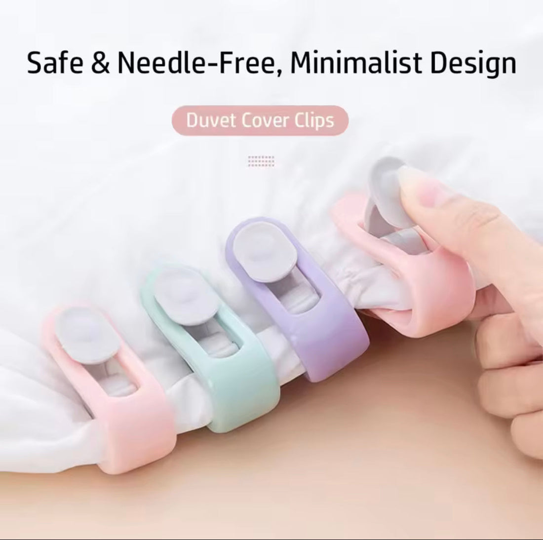 Set of 10 Anti Slip Bed Clips, Adjustable Bedding Holder Clips. Comfort Bed Sheet Clips, Bed Sheet Securing Clips