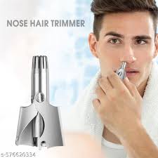 Stainless Steel Manual Nose Hair Trimmer | Pain-Free Nose & Ear Hair Remover | Portable Grooming Tool