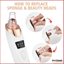 5 in 1 Blackhead Remover Vacuum – Electric Pore Cleaner Suction Device for Acne, Whiteheads, Dead Skin & Facial Deep Cleaning