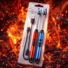 USB Rechargeable Kitchen Lighter – Windproof Flameless Electric Ignition