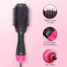 One Step 3 in 1 Hair Dryer & Styler Brush – Hot Air Brush for Drying, Straightening & Volumizing Hair