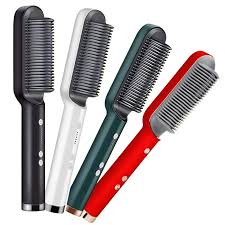 2 in 1 Electric Hair Straightener & Curler Heating Styling Comb – Quick Heating Straightening Brush Model 909 (Multicolor)