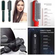 2 in 1 Electric Hair Straightener & Curler Heating Comb – Model 909 (Multicolor)