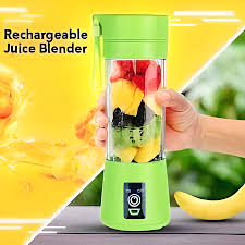 Portable USB Rechargeable Juicer Blender – 6 Blade Mini Smoothie Maker (300–380ml Personal Blender)